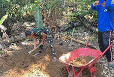 Dandim Seluma Pulang Kampung Bangun Tanah Kelahiran di Desa Lubuk Lagan Lewat TMMD