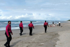 Patroli di Pantai Panjang, Polisi Imbau Pengunjung Waspada dan Hindari Area Berbahaya