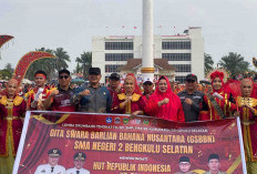 Semarak HUT RI ke-81, 16 Tim Drumband Meriahkan Lapangan Sekundang Bengkulu Selatan