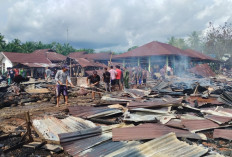 Kebakaran Hebat di Pasar Unit V Bengkulu Utara, Puluhan Rumah dan Kios Ludes Terbakar