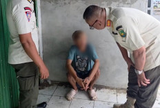 Tengah Asyik Hirup Lem di Taman Pagar Dewa, Seorang Bocah Jalanan Diciduk Satpol PP